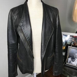 Black Leather Jacket Size Large